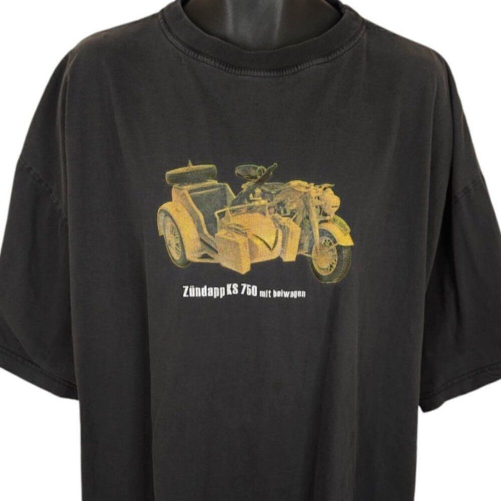 Zundapp KS 750 T Shirt Mens Size 4XL Black Mit Beiwagen Motorcycle With Sidecar